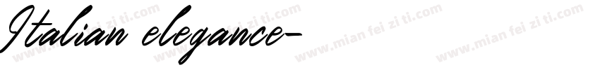 Italian elegance字体转换